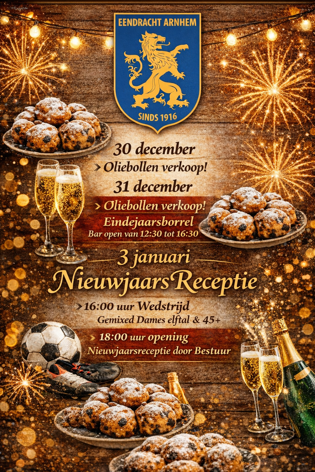 oliebollen poster nieuwjaars receptie